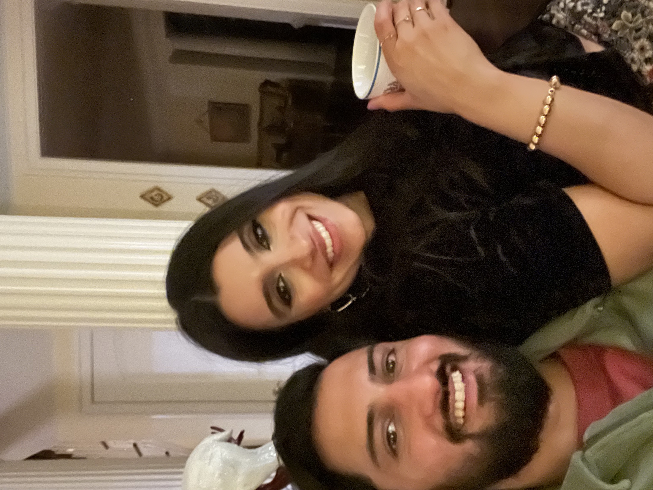 Jennifer and Samir at home
