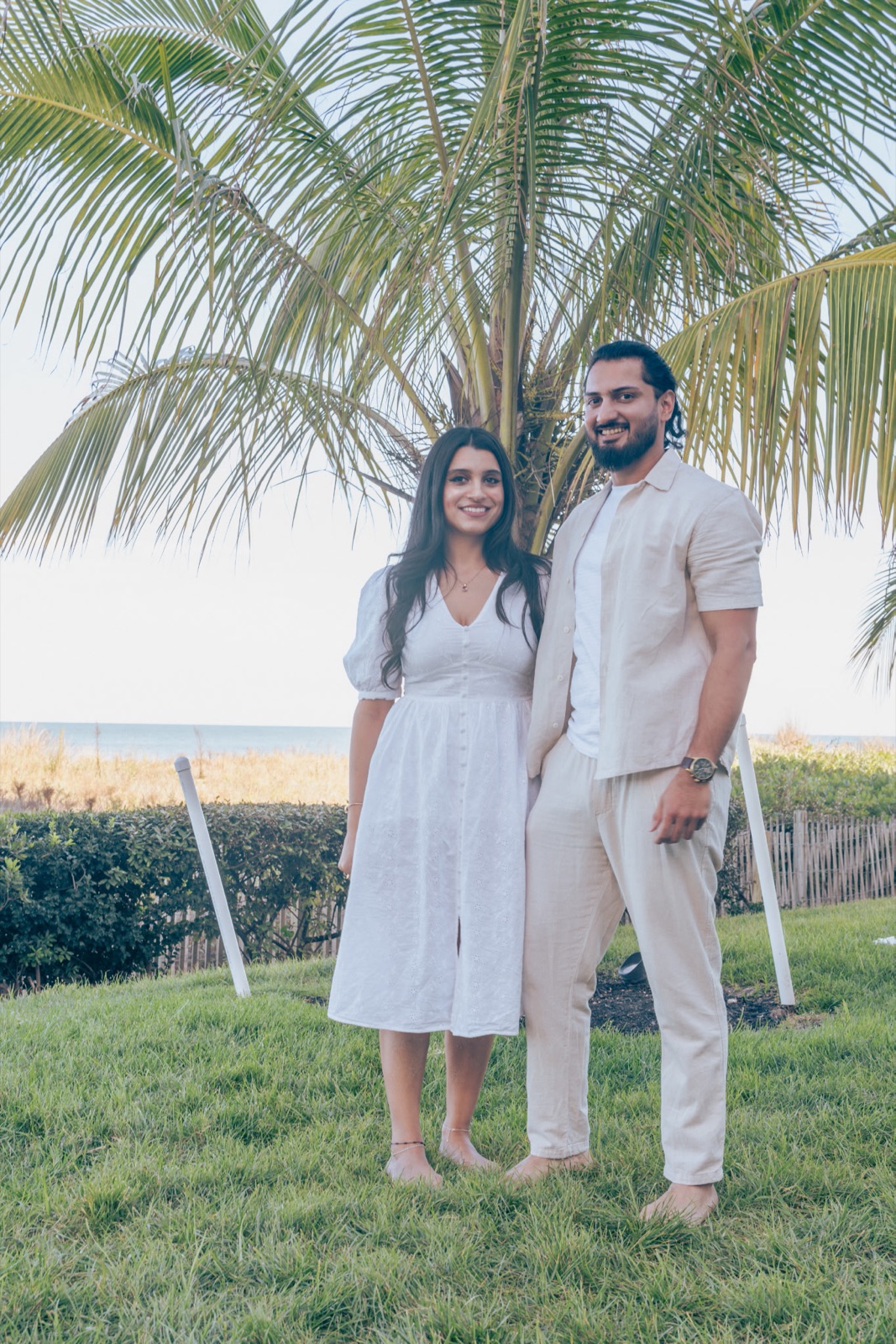 Jennifer and Samir by the beach