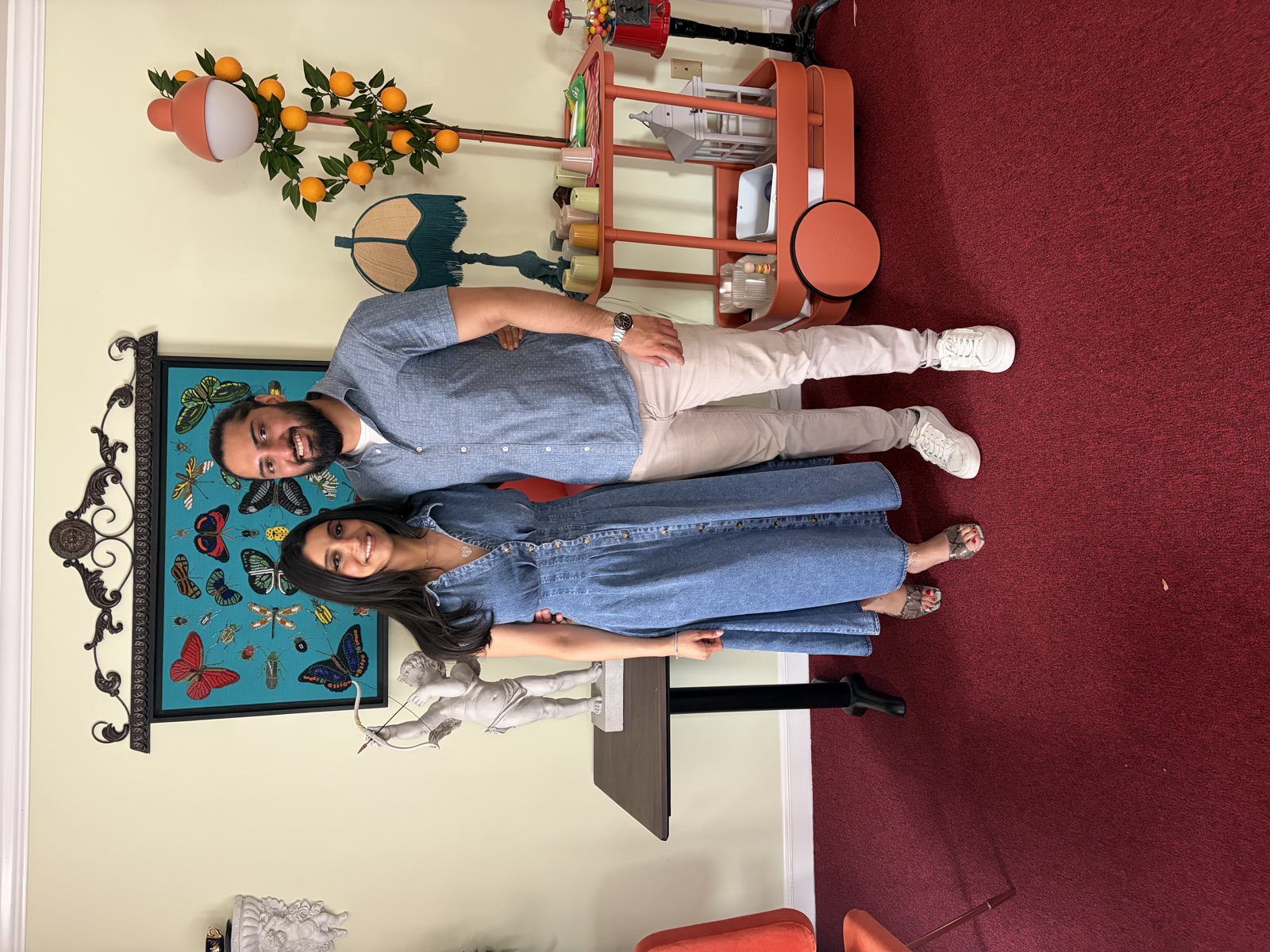 Jennifer and Samir dressed up